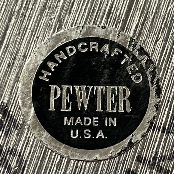 Vintage 1984 Handcrafted  Pewter Silver Animal Figurine Set.  Qty. (5) - Picture 7 of 7